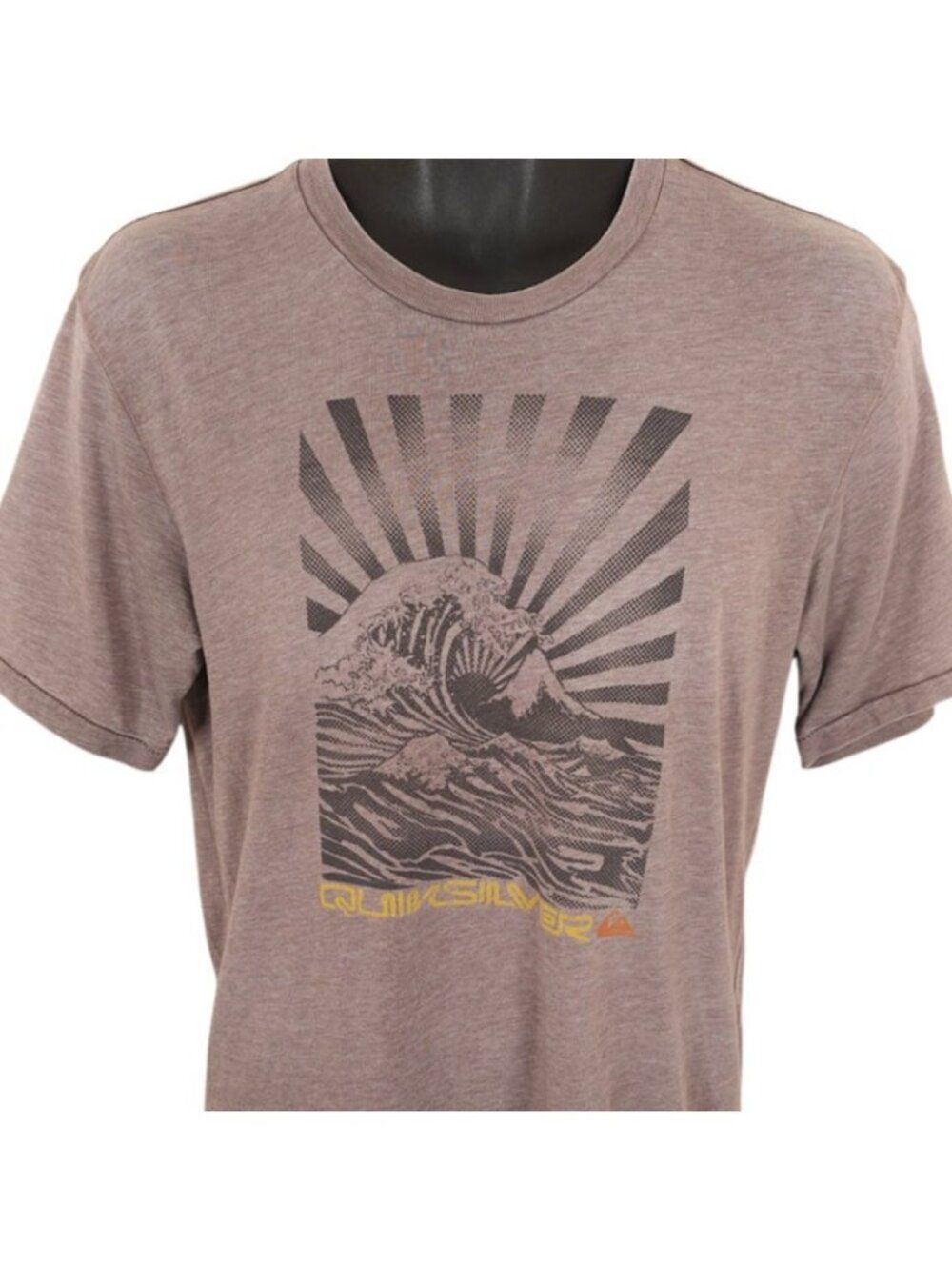 Great Wave Off Kanagawa T Shirt Mens Size Medium Brown Quiksilver Japan